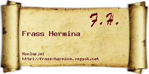 Frass Hermina névjegykártya