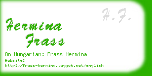 hermina frass business card